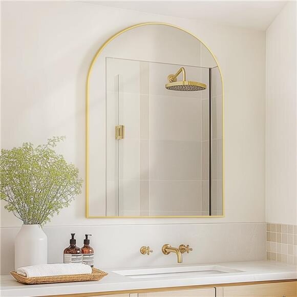 Arched Wall Mirror for Bathroom,Mirrors for Wall,24''x36'',Vanity Mirror - Picture 4 of 7